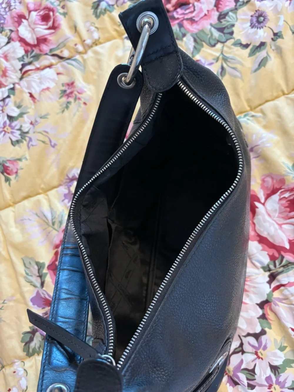 Longchamp Black Leather Bag ~ Forelli Style - Picture 9 of 12
